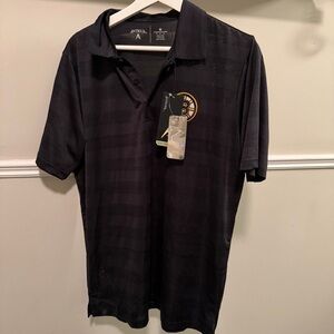 Boston Bruins Antigua Polo Shirt Men’s M Black NHL Golf Performance NWT